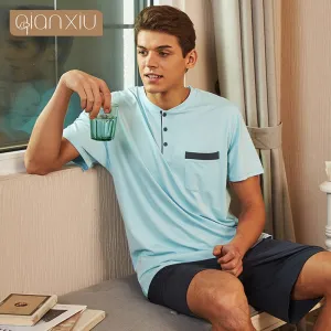 2020 Summer Two-Piece Men Casual Pajama Sets