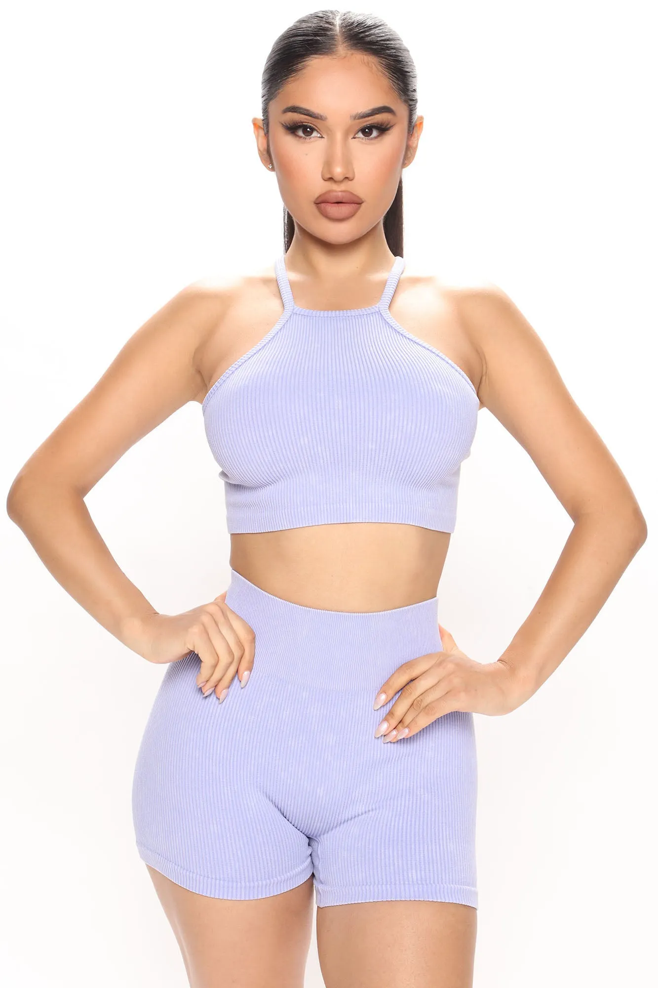 About That Biker Short Set - Lavender