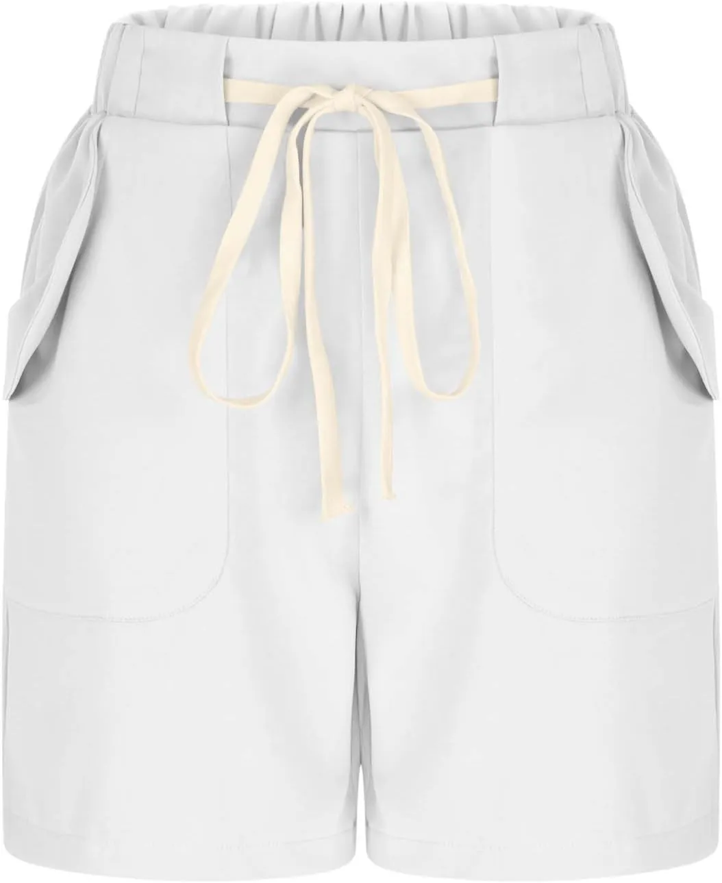 Bermuda Shorts for Women Straight Leg Drawstring High Waisted Chino Shorts with Pockets Summer Vacation Outfits