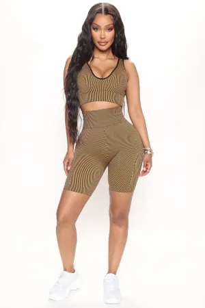 Best To Do It Biker Short Set - Tan