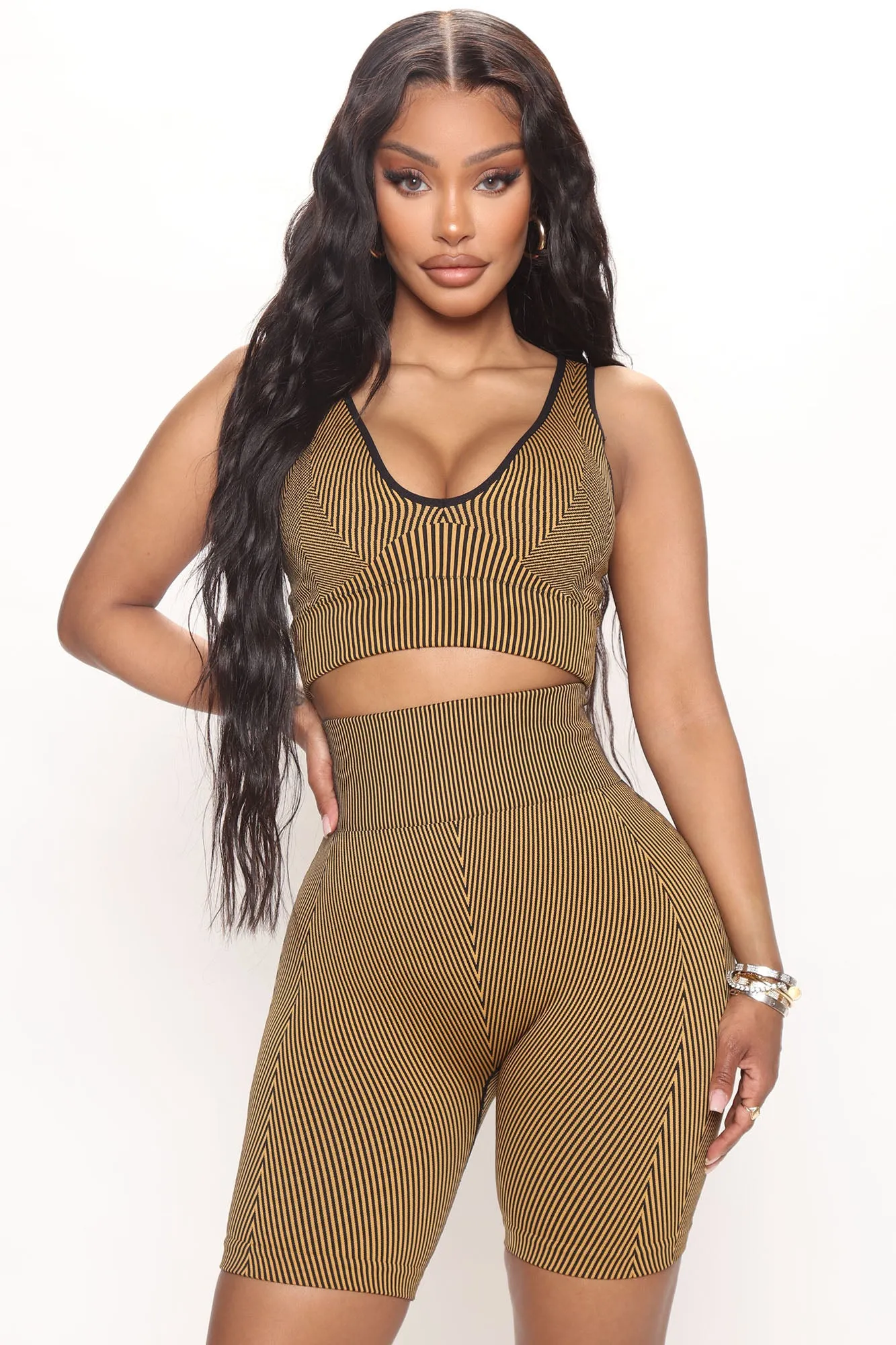 Best To Do It Biker Short Set - Tan