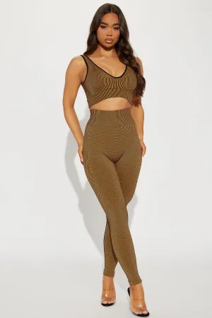 Best To Do It Seamless Legging Set - Mocha/combo