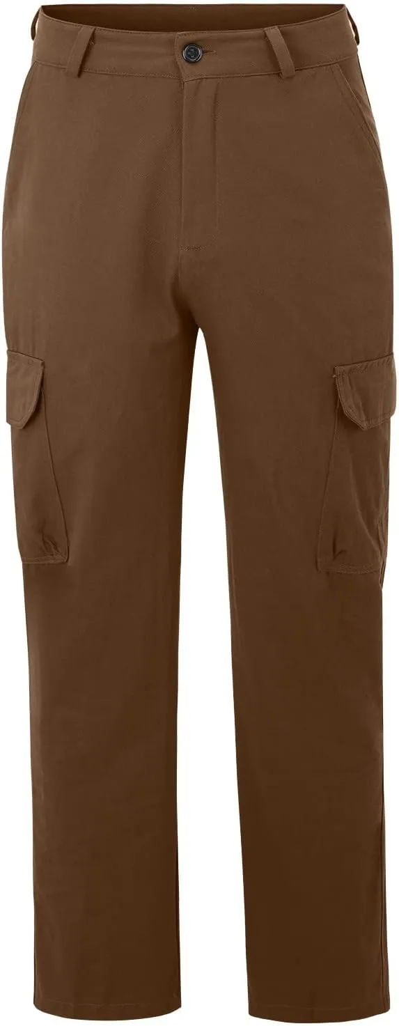 Cargo Pants for Men Relaxed Fit Men with Pockets Men's Basic Active Tapered Jogger Pants Regular and Big & Tall Sizes