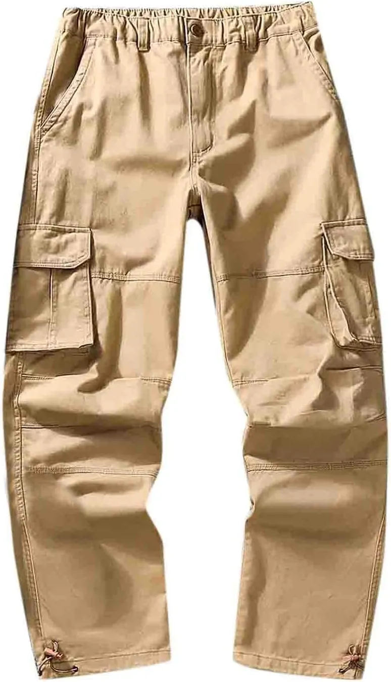Cargo Pants for Men Relaxed Fit Men's Slim Joggers Gym Workout Pants Sport Training Tapered Sweatpants with Pockets
