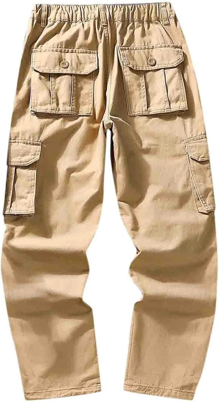 Cargo Pants for Men Relaxed Fit Men's Slim Joggers Gym Workout Pants Sport Training Tapered Sweatpants with Pockets