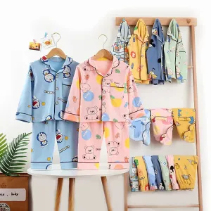 Cartoon Classic Button-up Pajamas