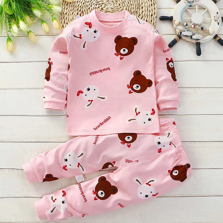 Cotton Baby Pajama Sets Cartoon Infant Pajama Sets مجموعات بيجامة أطفال من القطن مجموعات بيجامة للرضع برسوم كرتونية