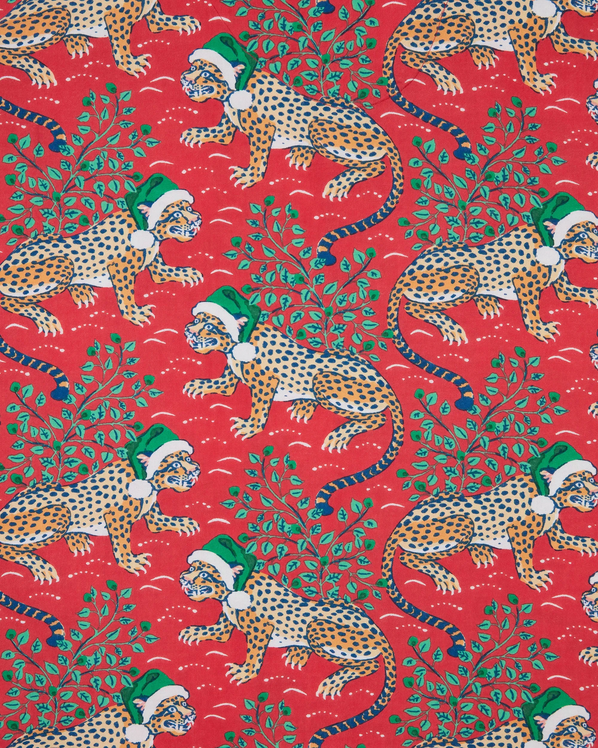 Holly Jolly Bagheera - Petite Lightweight Flannel PJ Pants - Ruby
