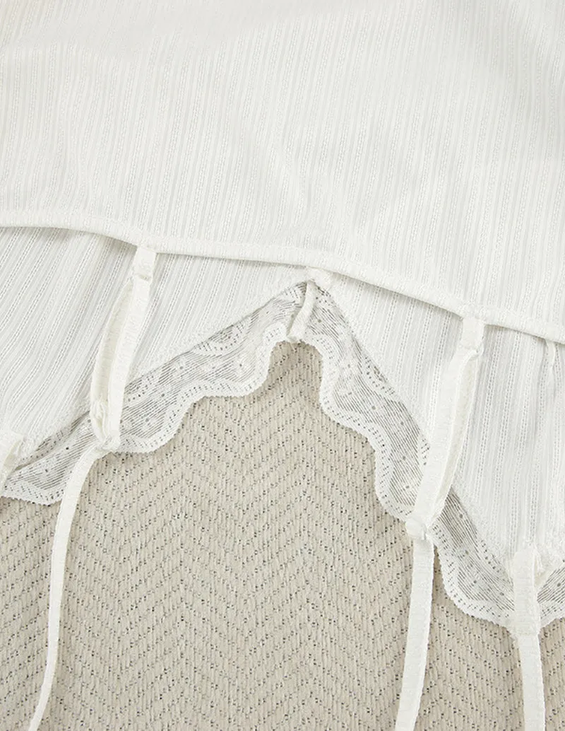 Lace Patchwork Knit Lounge Set