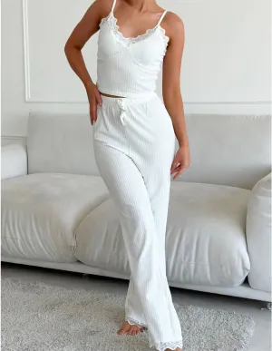 Lace Patchwork Knit Lounge Set