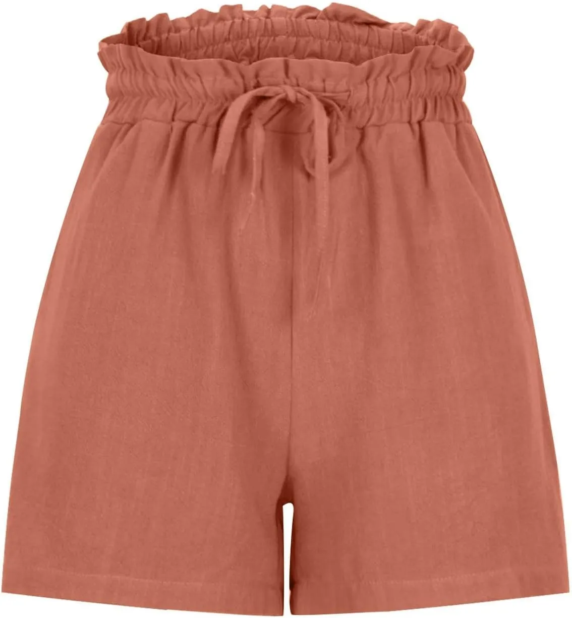 Linen Shorts for Women Summer Casual High Waisted Drawstring Beach Loose Shorts Comfy Fashion Outfits