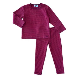 Mason 2 Piece Knit Lounge Set Red Stripe Navy