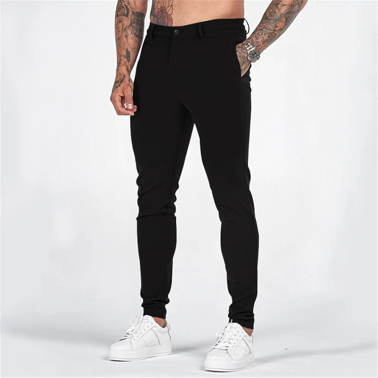 MIDOO Mens Pants Casual Relaxed Soft Fleece Active Athletic Workout Jogger Pants with Pocket and Drawstring Elastic Waist