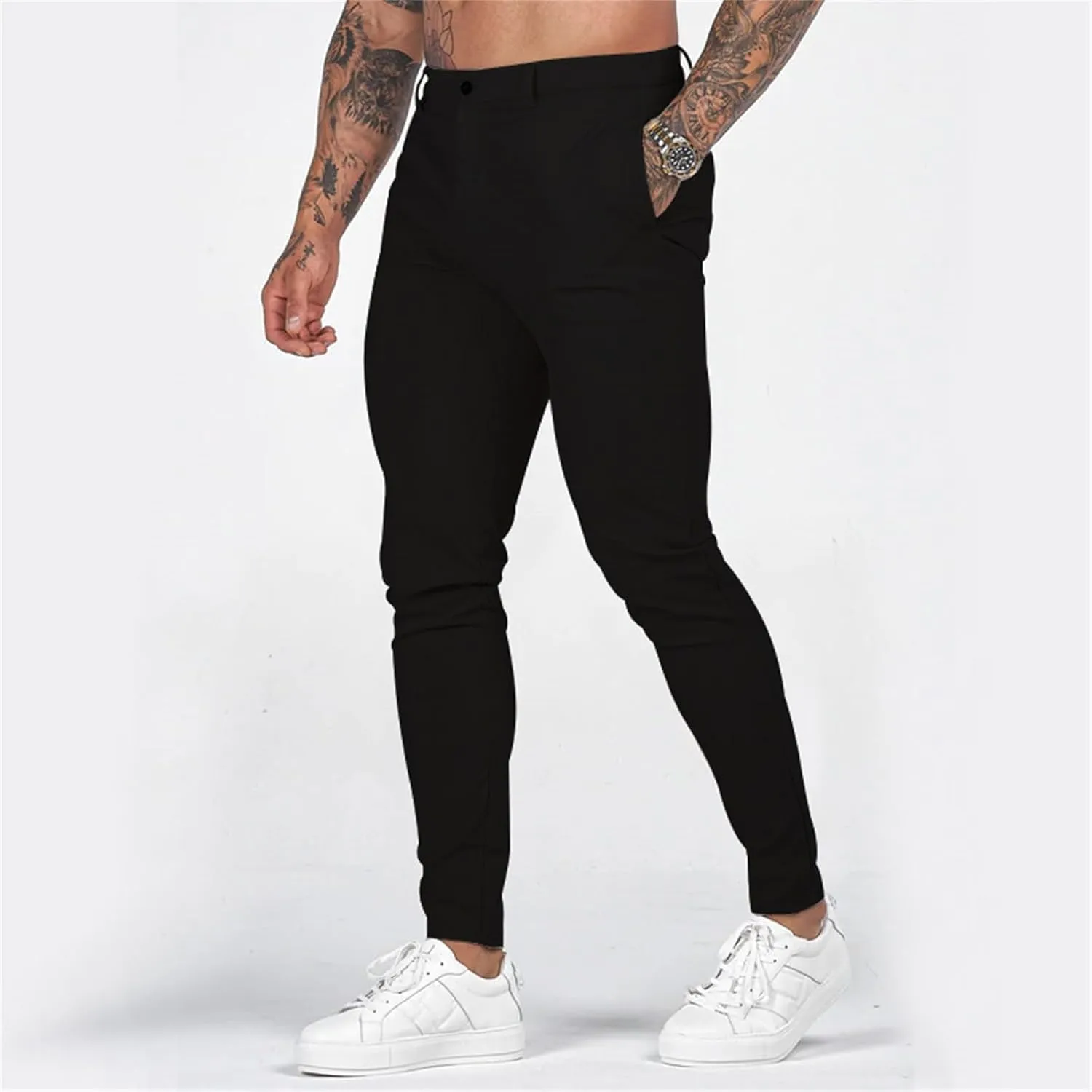 MIDOO Mens Pants Casual Relaxed Soft Fleece Active Athletic Workout Jogger Pants with Pocket and Drawstring Elastic Waist