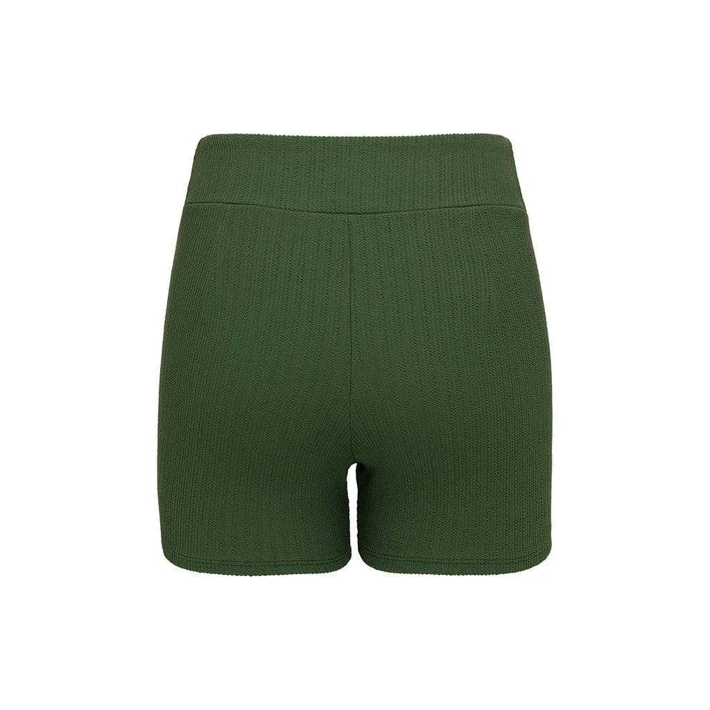 Olive Micro Scrunch Classic Bike Short