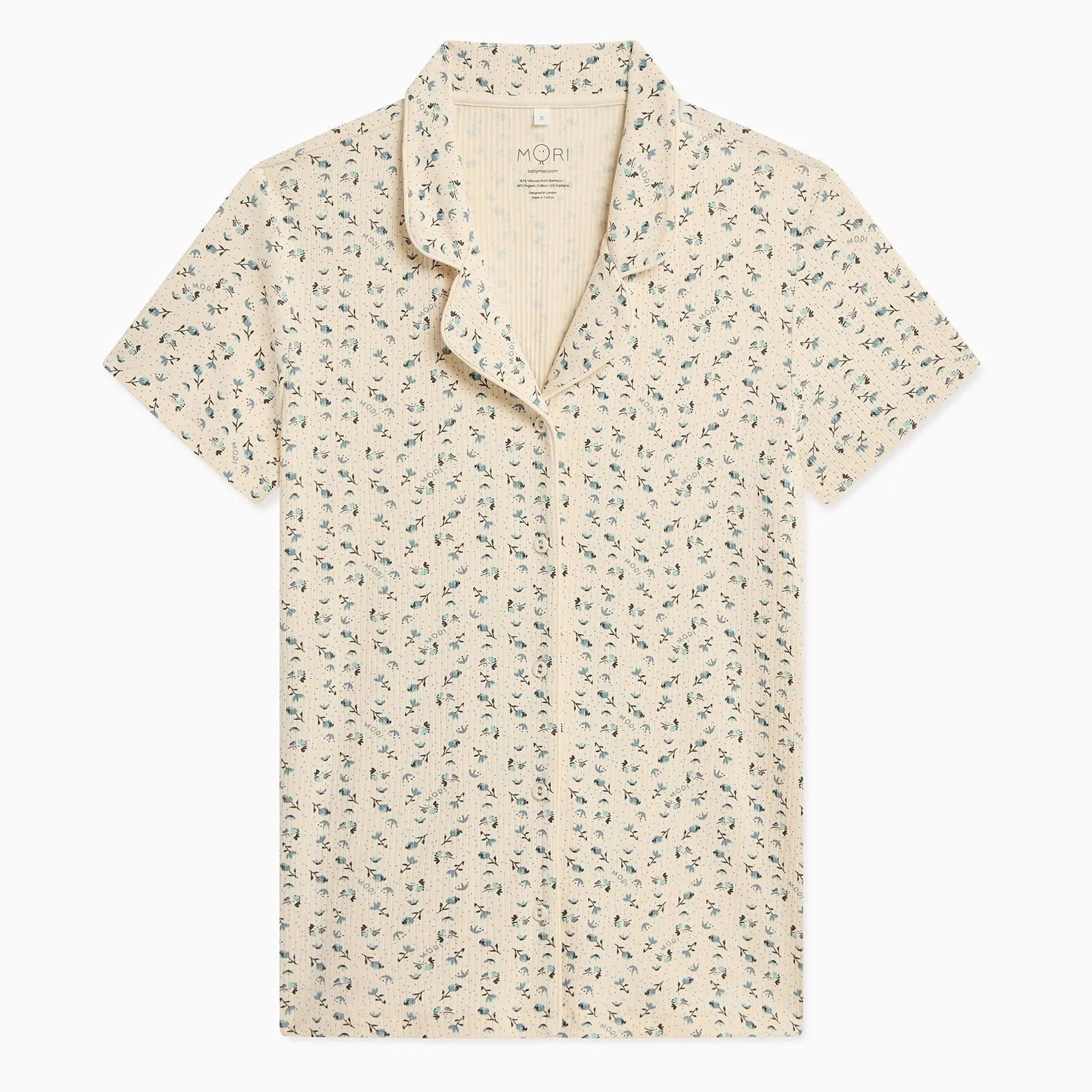 Women's Floral Ribbed Short Pajamas
