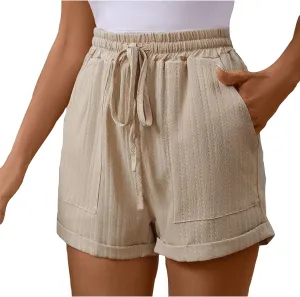 ZDRZK Comfy Shorts for Women Office Formal High Waist Bermuda Shorts Elagant Casual Work Trouser Shorts with Pockets